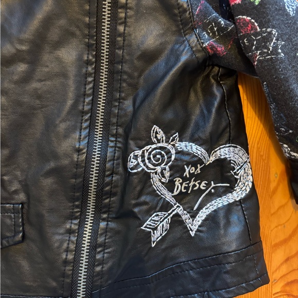 Betsey Johnson leatherette jacket baby‎ girl 18/24 months - Picture 2 of 4
